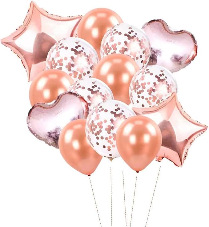 Rose Gold Round Foil Confetti-Metallic Table Confetti for Fill Balloons Festival Decoration(8000PCS)