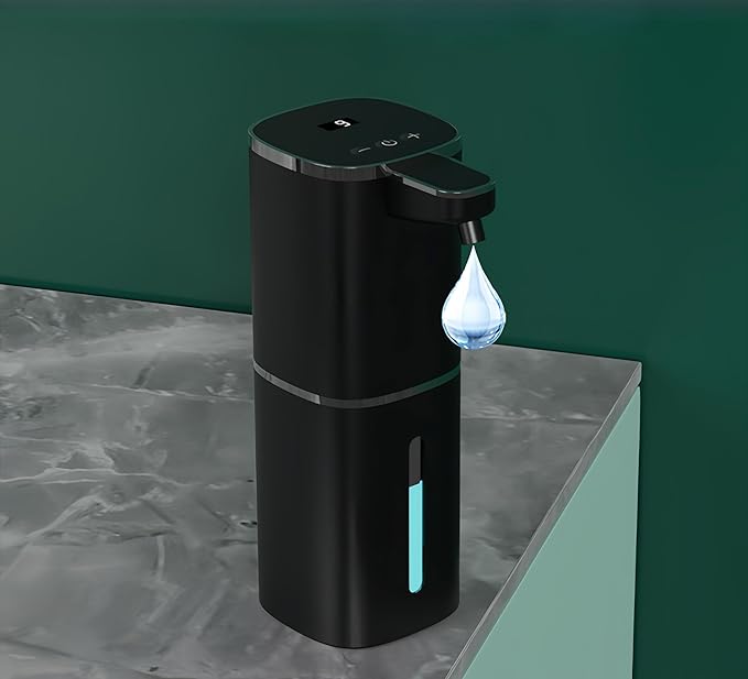 Automatic Soap Dispenser Touchless,Hands-Free,9 Multi Adjustable Volume,Waterproof Hand Soap Dispenser Compatible with Dish/Hand Soap for Bathroom and Kitchen,Easy for Toddlers (Black,Liquid)