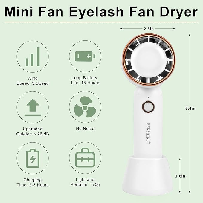 Portable Fan with Remote, Ultra Quiet USB Fan, 4 Speeds & 3 Warm Lights, Hanging Travel Fan with Timer, for Office, Bedroom, Nursery, Camping Tent
