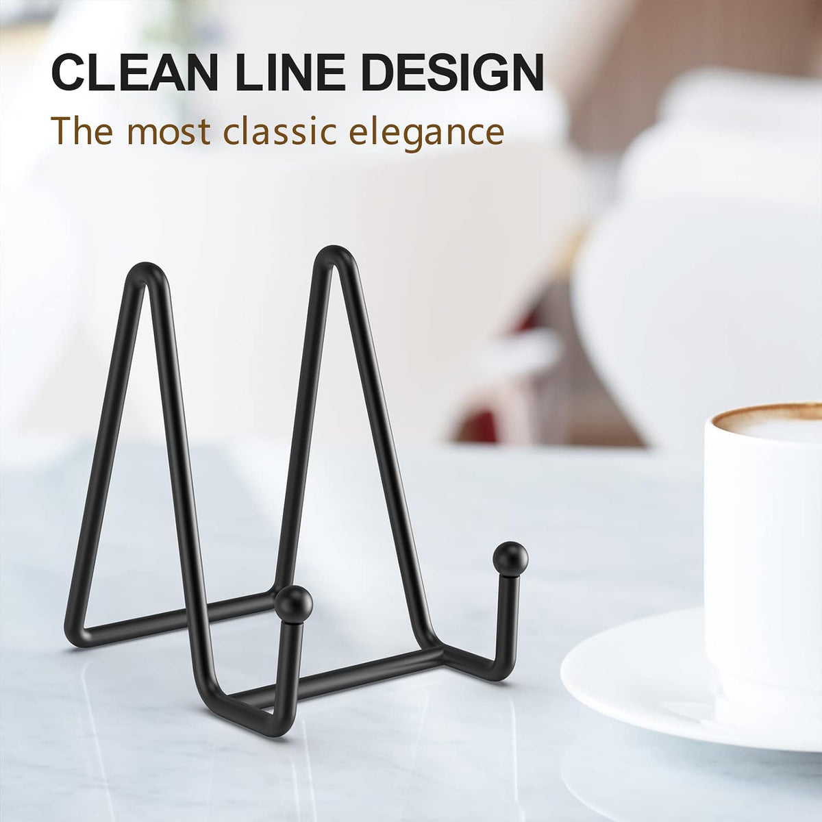 3 Pack 4.5 Inch Plate Stands for Display Metal Picture Stand Plate Holder