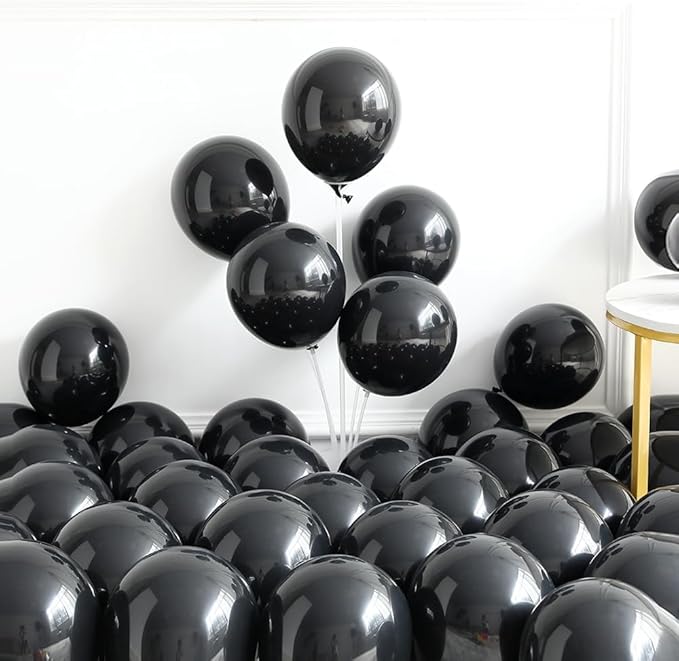 131Pcs Prom Balloon Arch Kit, Black White Silver Confetti Balloons with Explosion Star Graduation Cap Foil Balloons for Class of 2026 Congrats Graduation Prom Birthday Party Decorations