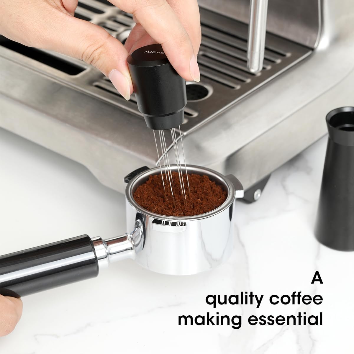 Aieve WDT Tool Espresso, Metal Distribution Tool with 10 x 0.4mm Stainless Steel Needles Espresso Stirrer