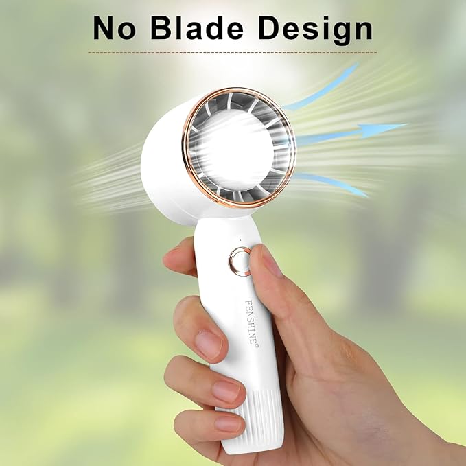 Portable Fan with Remote, Ultra Quiet USB Fan, 4 Speeds & 3 Warm Lights, Hanging Travel Fan with Timer, for Office, Bedroom, Nursery, Camping Tent
