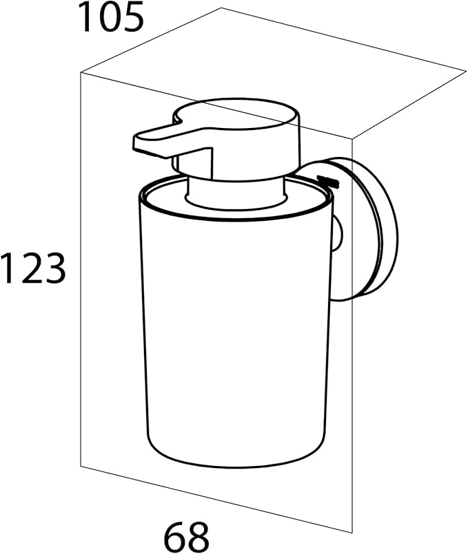 Tiger 7 x 12 cm Stainless Steel Soap Dispenser, White