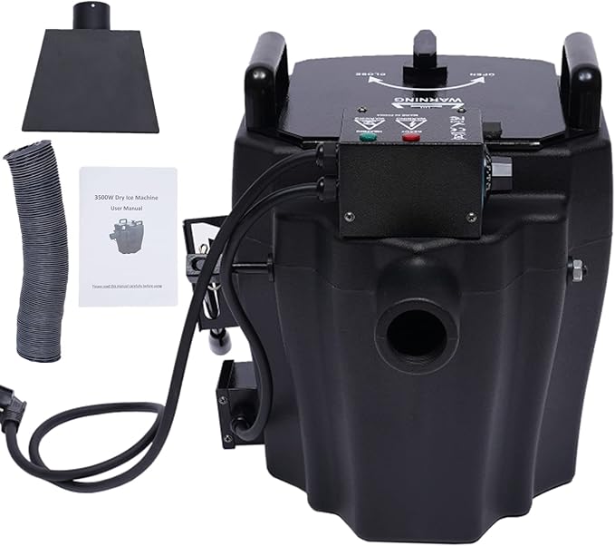 Stage Smoke Fog Machine 3500W CO2 Jet Stage Effect Dry Ice Machine 1614ft² Coverage Halloween Wedding Disco Club Christmas Party DJ Stage Fogger