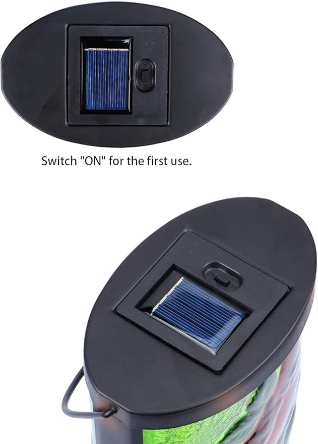 Hanging Solar Lantern Outdoor Decorative Waterproof LED Solar Cardinal Lights Tabletop Lamp for Outdoor Patio Garden