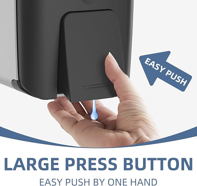 interhasa! Soap Dispenser Wall Mount Refillable 28oz Hand Sanitizer Dispenser Commercial Hand Soap Dispenser for Bathroom Support Liquid Gel Soap
