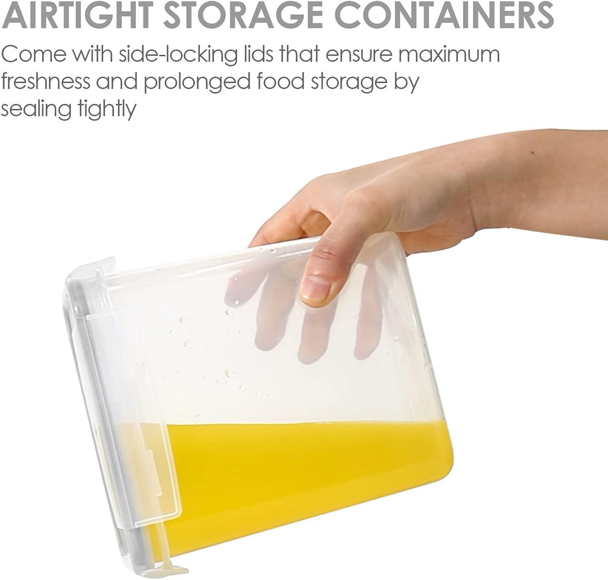 Vtopmart Airtight Food Storage Containers with Lids, 24 pcs Plastic Kitchen and Pantry Organization Canisters for Cereal, Dry Food, Flour and Sugar
