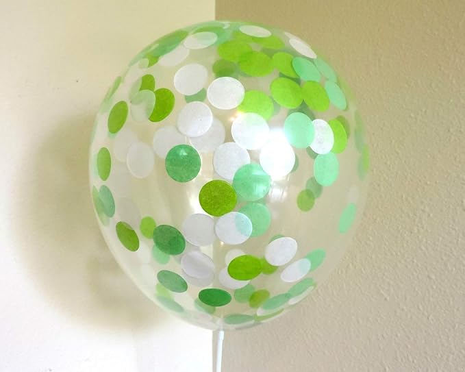 Green Confetti 1inch Tissue Paper Confetti 1.76 oz Circle Confetti for Filled Balloons or Table Party Decoration