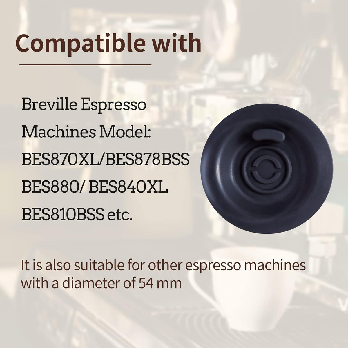 2 Pack 54mm Espresso Backflush Cleaning Disc For Breville Espresso Machines - 54mm Backflush Disc Compatible with Breville BES870XL/ BES878BSS/