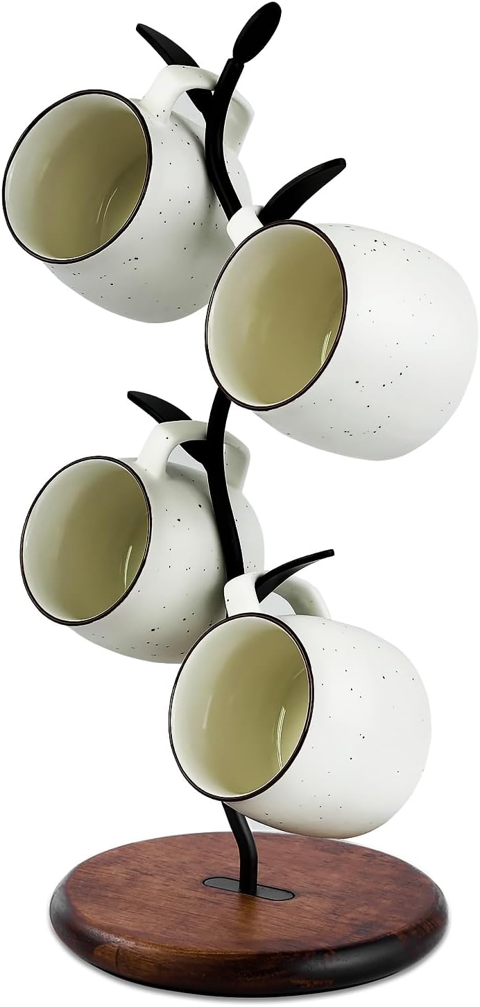 Coffee Mug Tree, Mug Holder for Countertop, Cups Storage Rack, Mugs Stand for Coffee Bar Decor & Home Kitchen Organizer