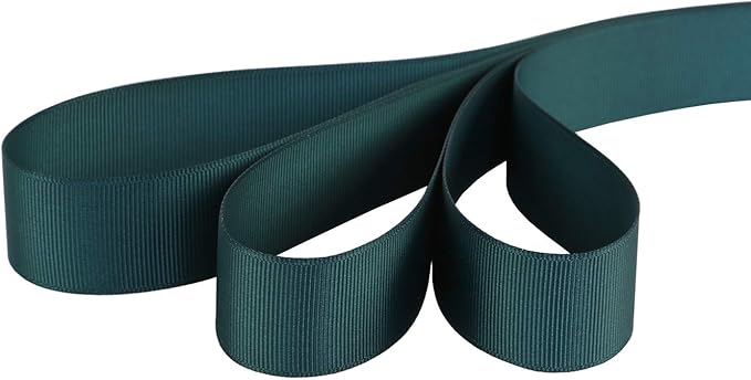 Ribbonitlux 1" Wide Solid Grosgrain Ribbon 25 Yards (347-Teal）, Set for Gift Wrapping, Party Decor, Sewing Applications, Wedding and Craft