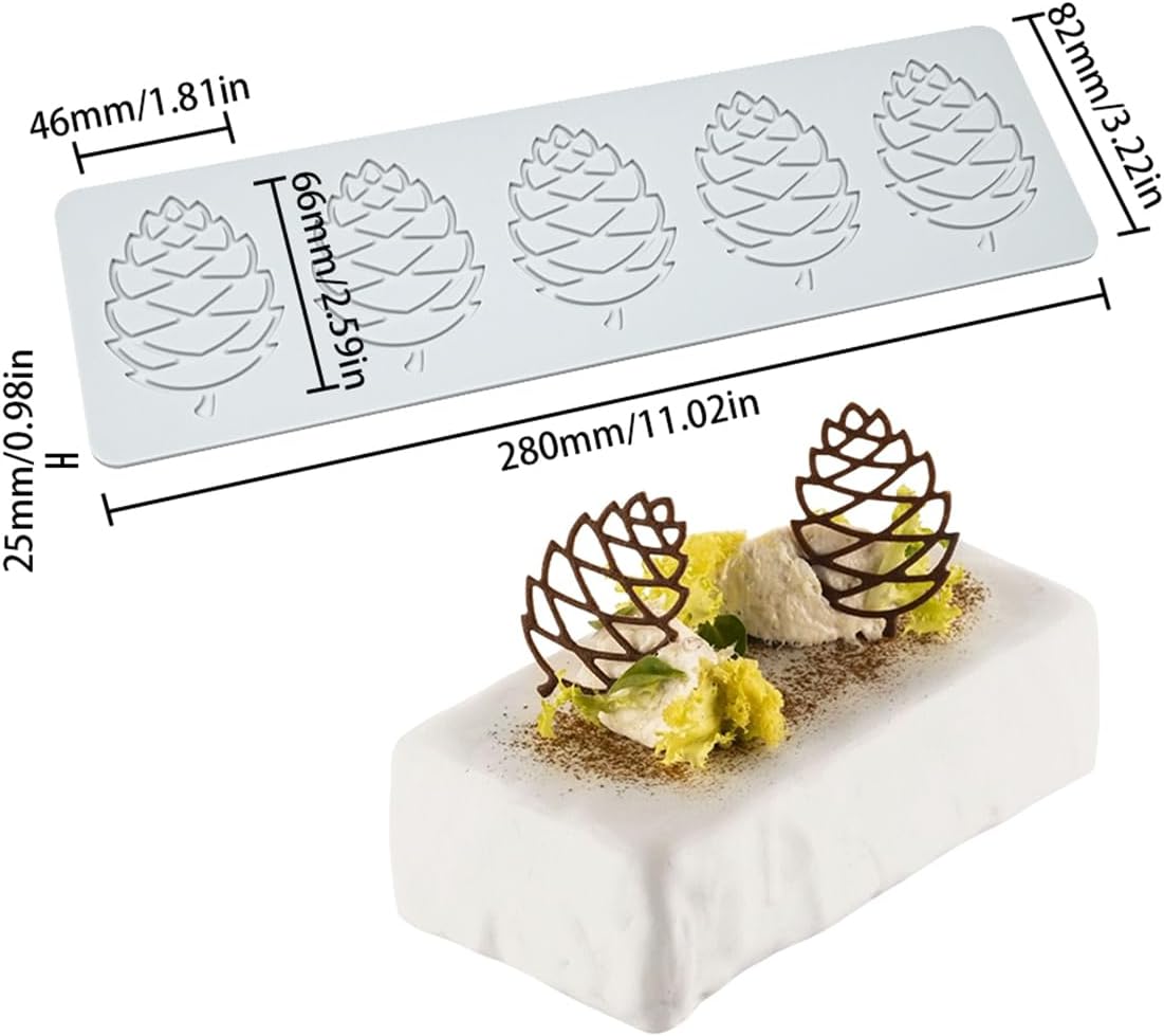 mostsom3D Hollow Out Lace Mold Silicone Pinecone Shape Fondant Molds Chocolate Mould For Cake Pastry Decor Baking Gumpaste Moulds Decoration Sugar