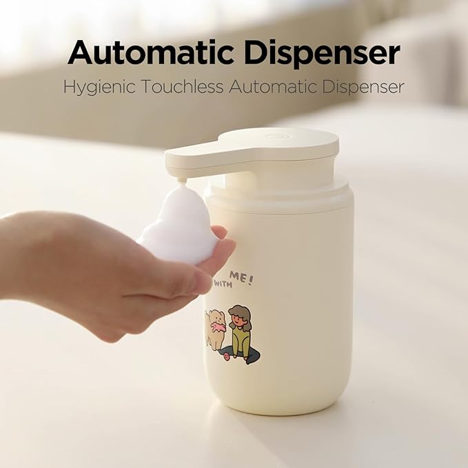 mooas Happy Buddy Artist Edition Automatic Soap Dispenser Ivory (Play with me!)