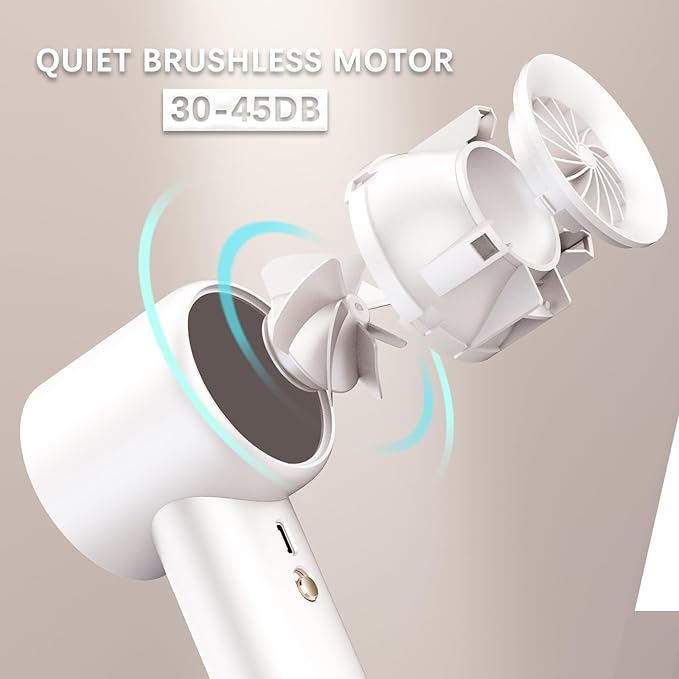 Handheld Fan, 1-100 High Speed Adjustable Turbo Mini, 5000mAh Rechargeable With Digital Display for Travel/Camping/Outdoor/Home/Office (White)