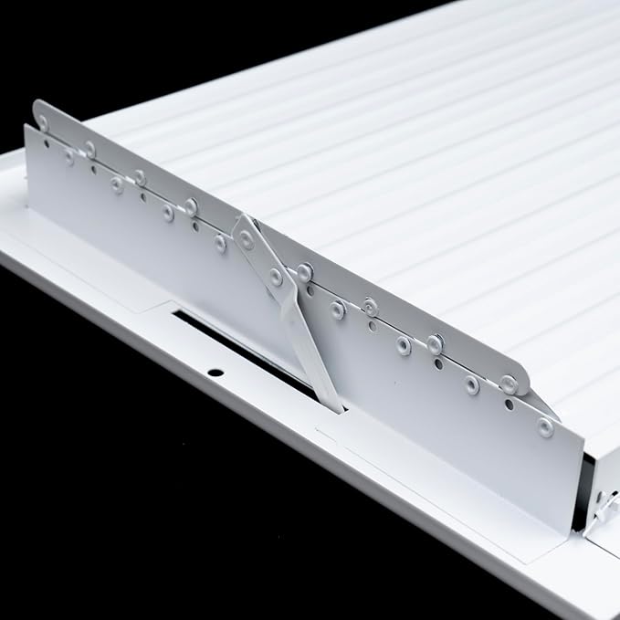 [2 Pack] Fits 16x4 Duct Opening Steel Adjustable Air Supply Grille by Handua | Register Vent Cover Grill for Sidewall and Ceiling | White | Outer Size: 17.75" X 5.75"