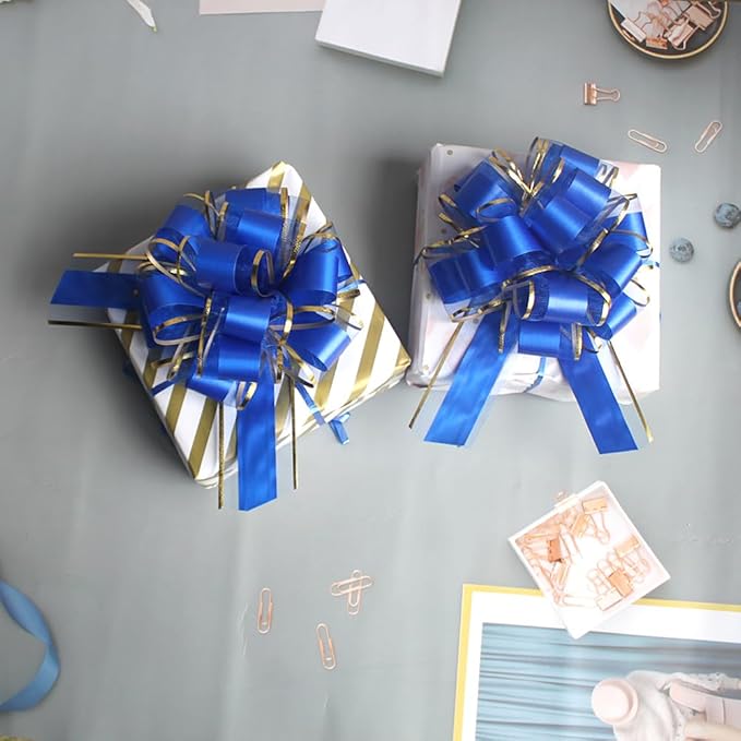6 PCS Pull Bow 6 inch Pull Bow for Present Party Birthday Holiday Presents Flower Decorations