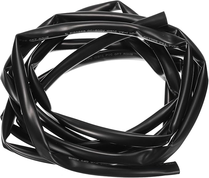 UXcell Black PVC Tube Wire Harness Tubing, 9mm(3/8 inch) ID, 10ft Sleeve for Wire Sheathing Protection
