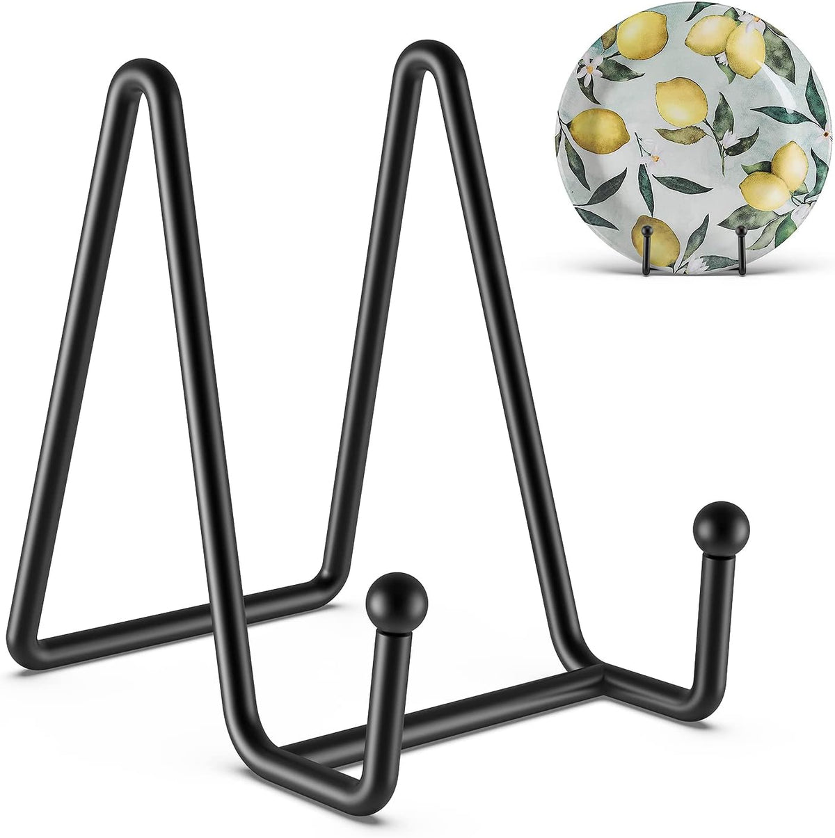 3 Pack 4.5 Inch Plate Stands for Display Metal Picture Stand Plate Holder