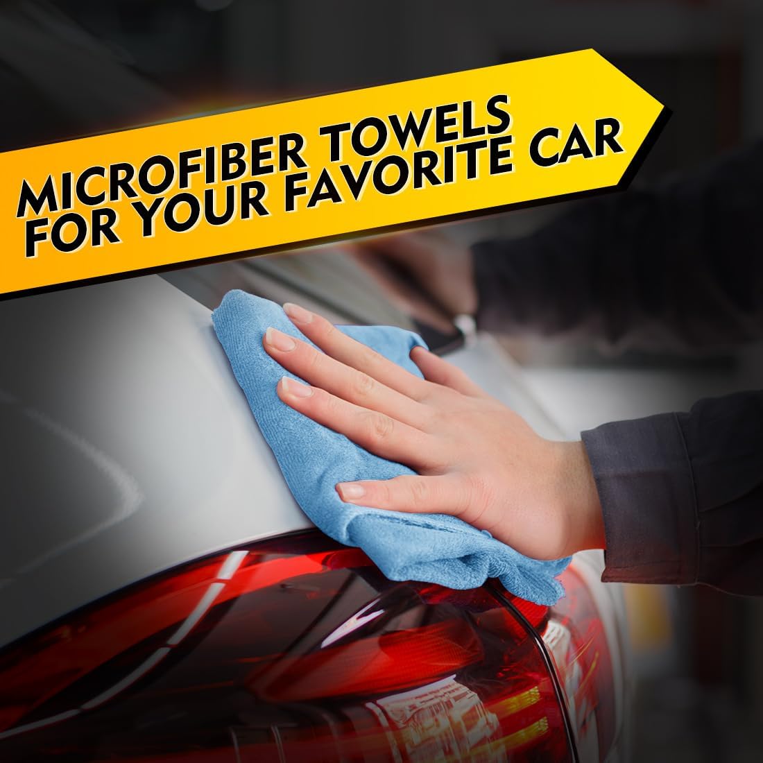 Homexcel Blue Microfiber Cleaning Cloth 150 Pack, 12.5 x 12.5 inch Microfiber Towels for Cars