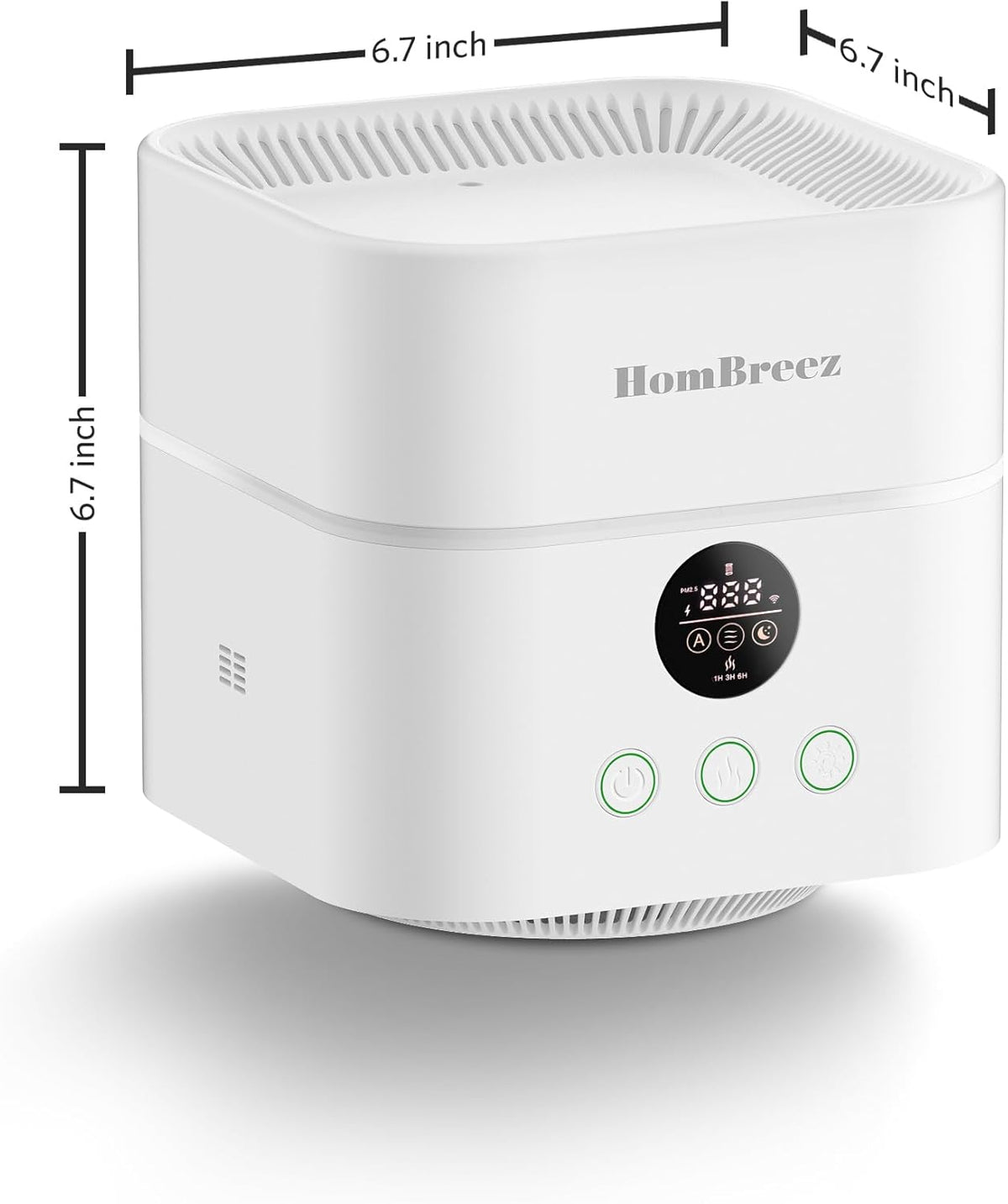 Air Purifier and Humidifier Combo for Bedroom, Covers Up to 200ft², H13 True HEPA Filter, 500ML Water Tank, Quiet Cool Mist Top Fill Essential Oil Diffuser for Baby, Pet Room, APP Control