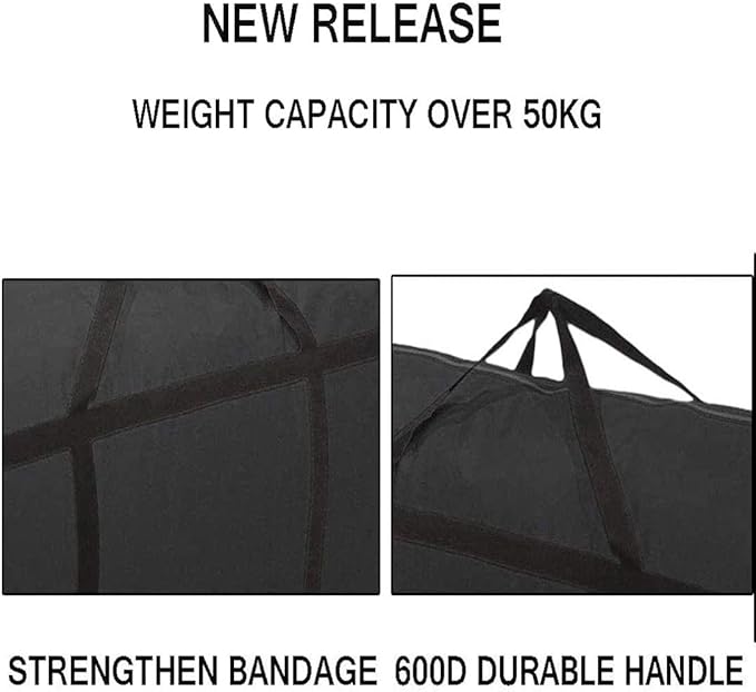 WITERY 180L Large Storage Bag Garden Furniture Cushion Storge With Zip Waterproof Sturdy 600D Oxford Moving Clothes Storage Bags Organizer Bags For Bedding, Duvets, Pillows, Clothes (Black 2pack)