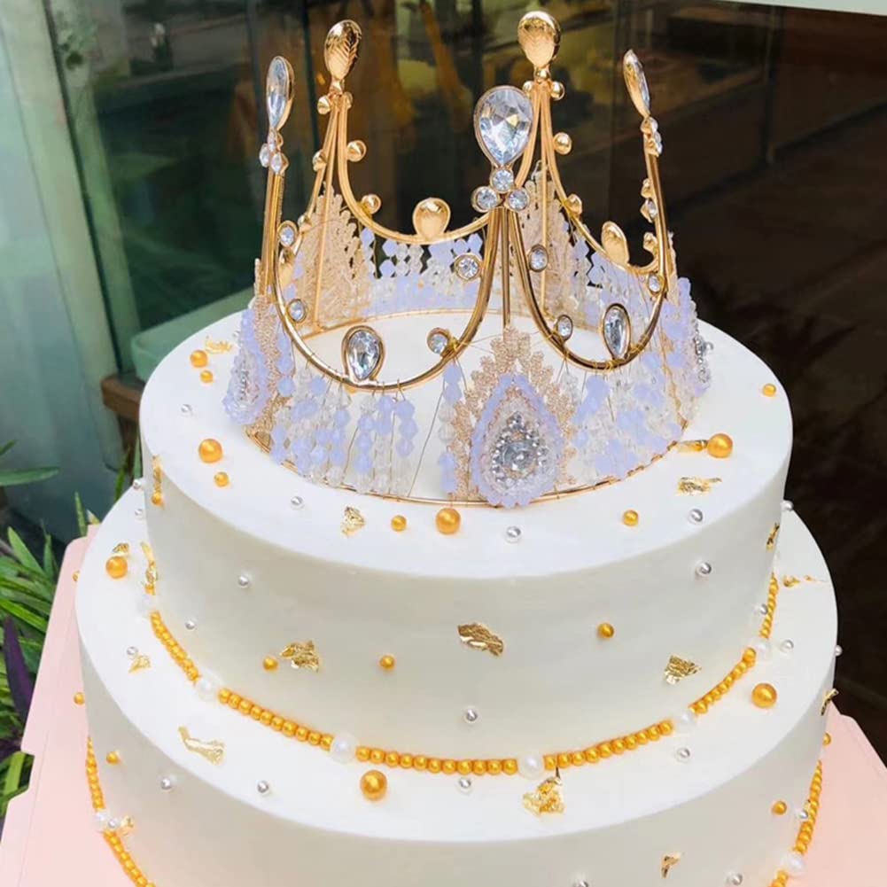 Edible Gold Sugar Pearls Candy Sprinkles 120G/ 4.23Ounce Baking Cake Sprinkles Cupcake and Cake Topper Cookie Decorations Wedding Party Valentines