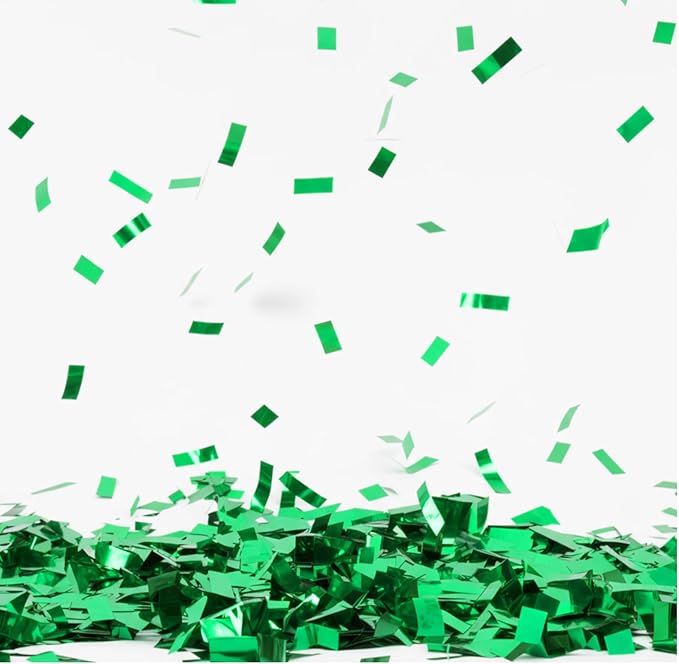Sumind 200 Grams Green Large Metallic Confetti Rose Glitter Throwable Table Scatter Foil Confetti for Wedding Birthday Party Baby Shower Graduation Christmas Celebrations