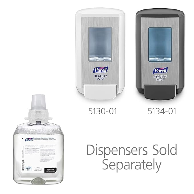 PURELL Brand HEALTHY SOAP Mild Foam, 1250 mL Hand Soap Refill for PURELL CS4 Manual Dispenser (Pack of 4) - 5174-04 - Manufactured by GOJO, Inc.