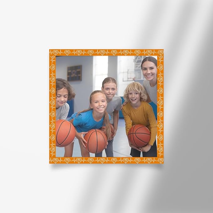 Basketball Ribbon, 6 Pack (5/8 Inch x 3 Yards Each), Grosgrain Sports Ribbons for Team Spirit, Party Decoration, DIY Hair Bows, School Events & Gift Wrapping