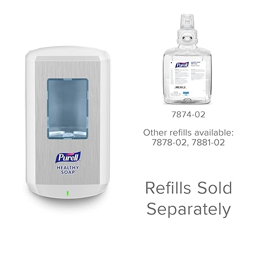 PURELL CS8 Automatic Hand Soap Dispenser, White, for 1200 mL PURELL CS8 Soap Refills (Pack of 1) - 7830-01 - Manufactured by GOJO, Inc.