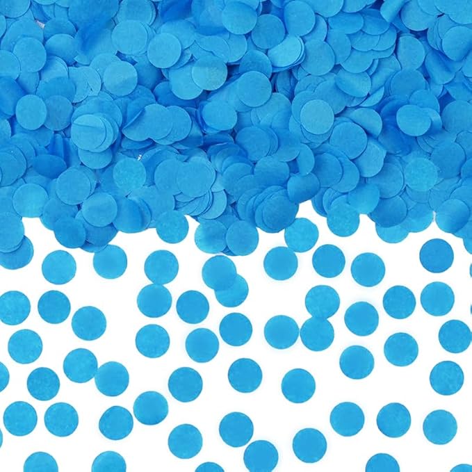 0.5LBS Gender Reveal Confetti Baby Shower Decoration Pink Blue Round Table Paper Confetti for Gender Reveal Party Table Decor