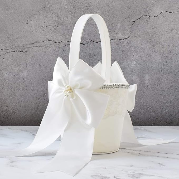 TONIFUL 8 Inch x 22yd Extra Wide Large White Satin Ribbon Solid Fabric Ribbons for Door Tree Home Outside Bows Decor Cutting Ceremony Kit Grand Opening Chair Sash Sewing Crafts Wedding Car Decoration