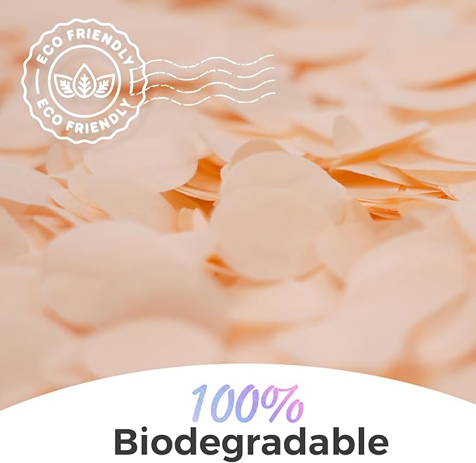 0.5LBS Confetti, Champagne Gold Biodegradable Confetti - Rectangular Fluttering Tissue Paper Confetti for Cannon and Launcher use – Parties, Concerts and Weddings for Events (0.5Lbs Champagne Gold)