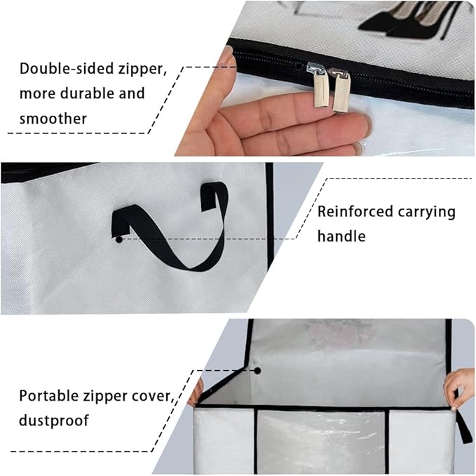 3pcs comforter blanket clothes sheet towel sweater pillow plush underbed storage,linen closet organization containers for bedroom,clear window storage tote bag,extra large portable moving boxes