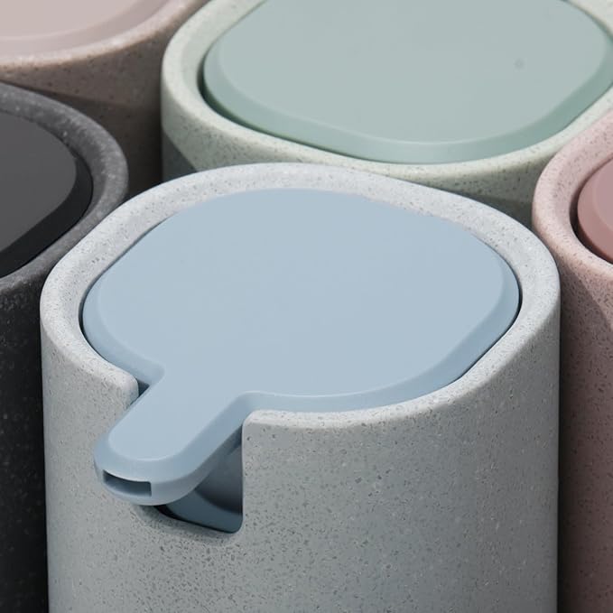 LINE+ARC Modern Easy-to-Press Soap Dispenser (Sage). No-Rust Cute Bathroom Green Marble Kitchen Sink Ergonomic Liquid Lotion Shampoo Conditioner
