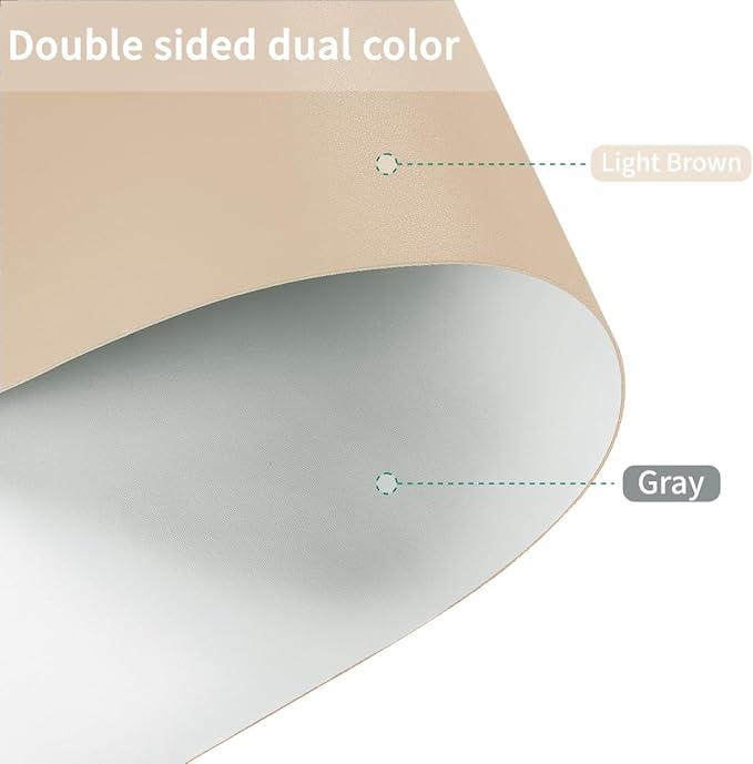 Dresser Cover Top - Can Be Used On Both Sides Waterproof and Easy to Clean Good Flatness Used for Dresser Table(Light Brown+Gray 10x36)
