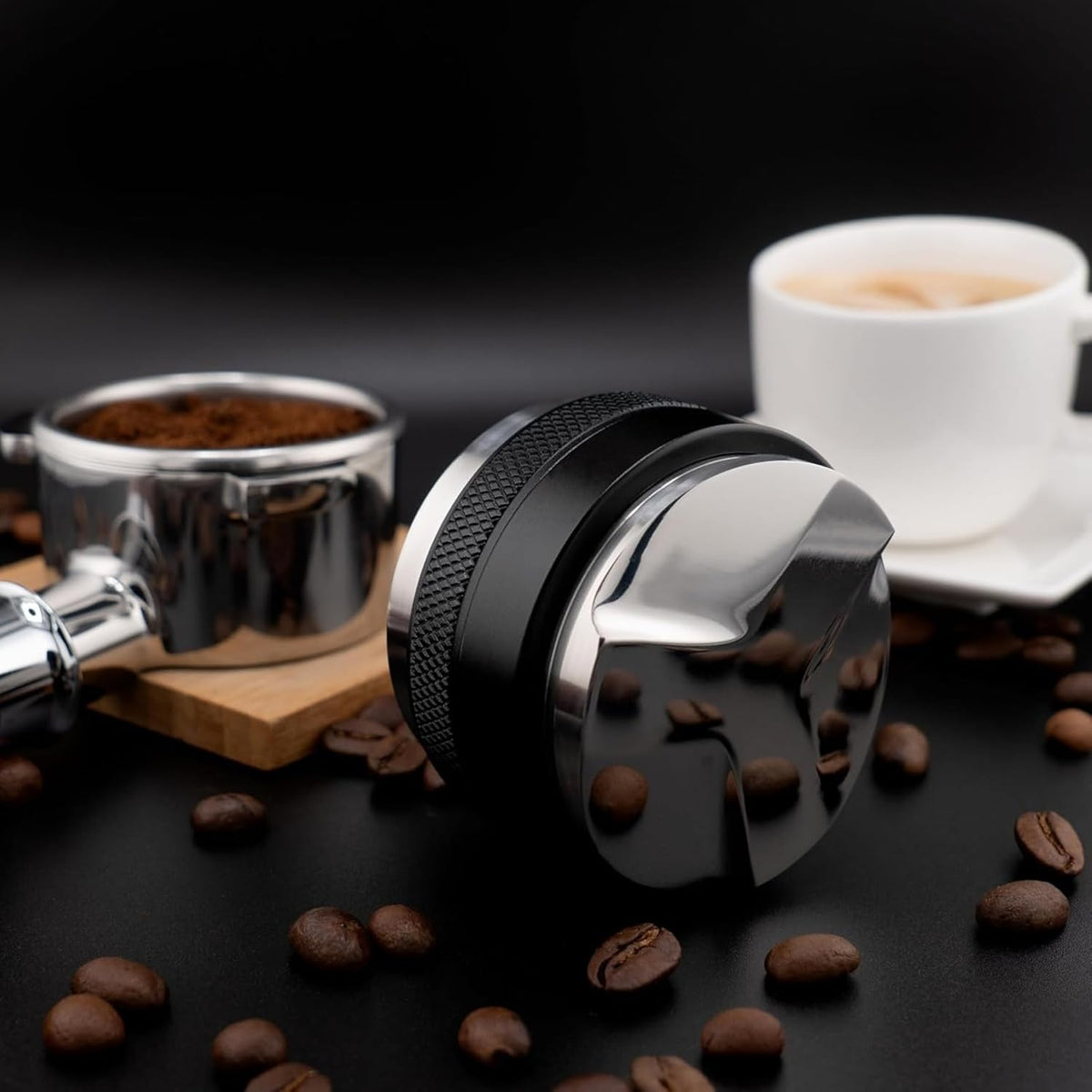 54mm Coffee Tamper and Distributor, Dual Head Coffee Leveler Fits for 54mm Breville Portafilter, Adjustable Depth Espresso Hand Tampers
