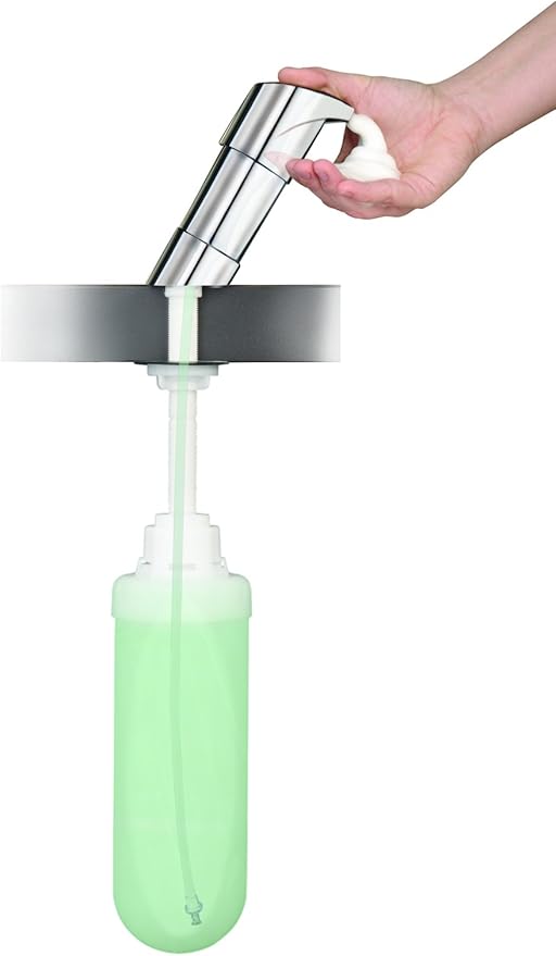 TOPFILL™ Manual Counter Mount Dispenser, Refills from Above The Counter, Chrome Finish, Kutol #9930CHR, Sold one Each