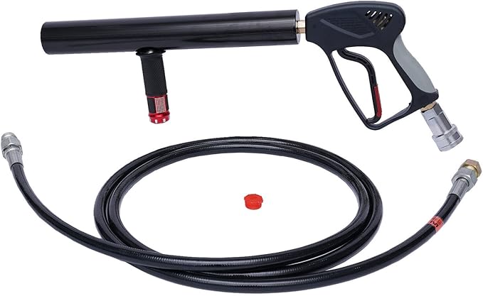 Handheld CO2 Cannon Gun DJ CO2 Jet Machine Manual Control CO2 Party Cannon 16-33ft Spray Stage Effect CO2 Column Machine with Gas Hose for Nightclub, Concert, Party, Wedding