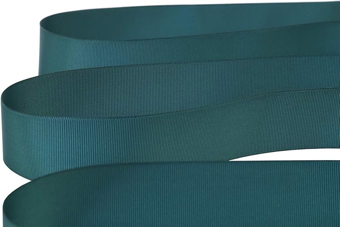 Ribbonitlux 1.5" Wide Solid Grosgrain Ribbon 25 Yards (347-Teal）, Set for Gift Wrapping, Party Decor, Sewing Applications, Wedding and Craft