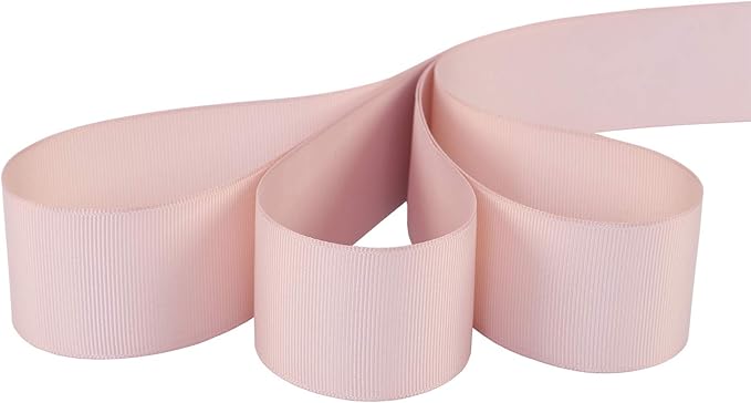 Ribbonitlux 1.5" Wide Solid Grosgrain Ribbon 25 Yards (813-Vanilla）, Set for Gift Wrapping, Party Decor, Sewing Applications, Wedding and Craft