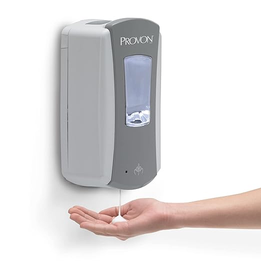 Gojo PROVON LTX-12 Touch-Free Foam Handwash Dispenser, Gray/White, for 1200 mL PROVON LTX-12 Hand Soap Refills (Pack of 1) - 1971-01
