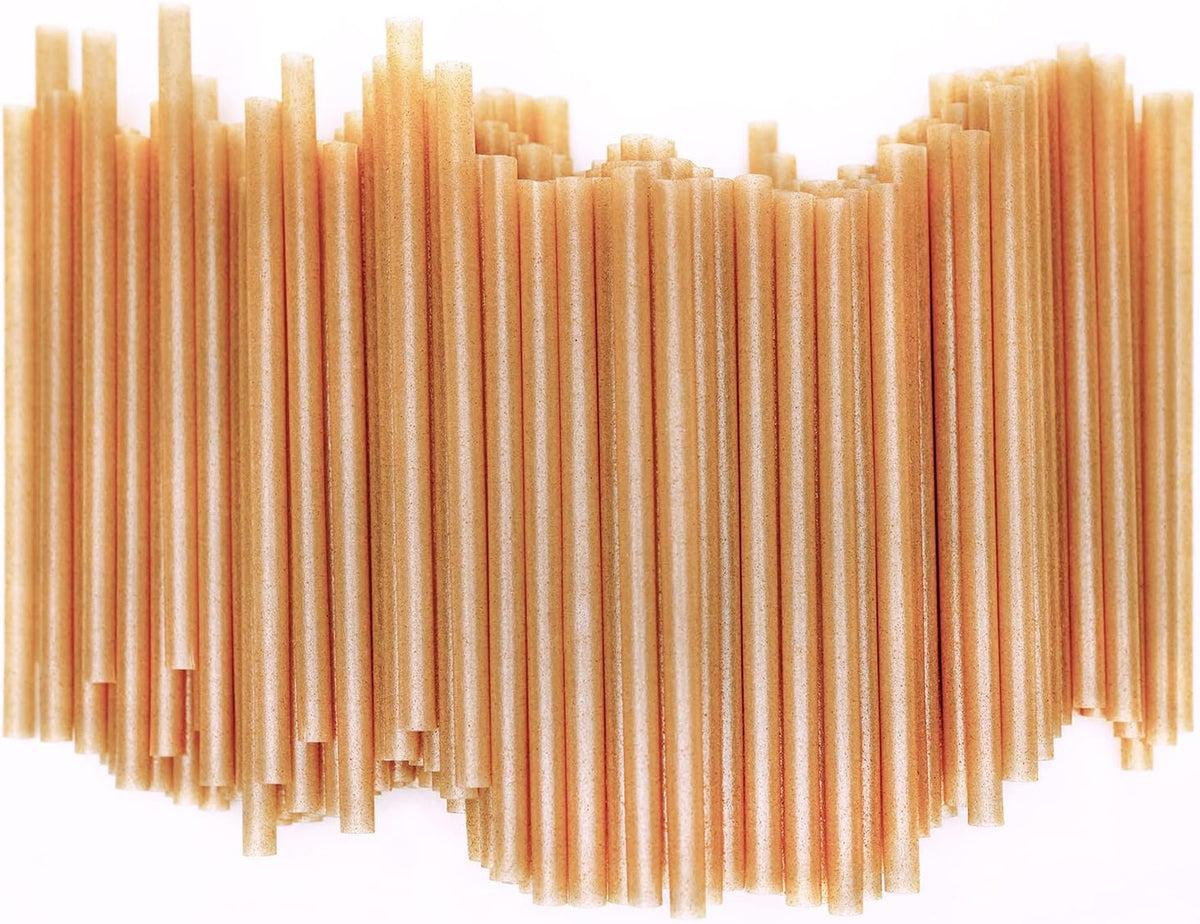 5 Inch Short Biodegradable Cocktail Straws 200 pcs Compostable Cocktail Stirrers Straws Made from 100% Sugarcane Fiber A Plasticless Sturdy Drinking