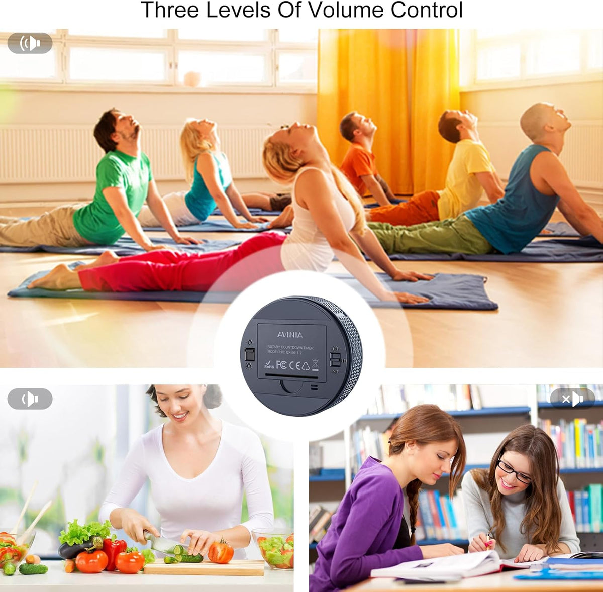 Avinia Digital Kitchen Timers, Visual timers Large LED Display Magnetic Countdown Countup Timer for Classroom Cooking Fitness Baking Studying