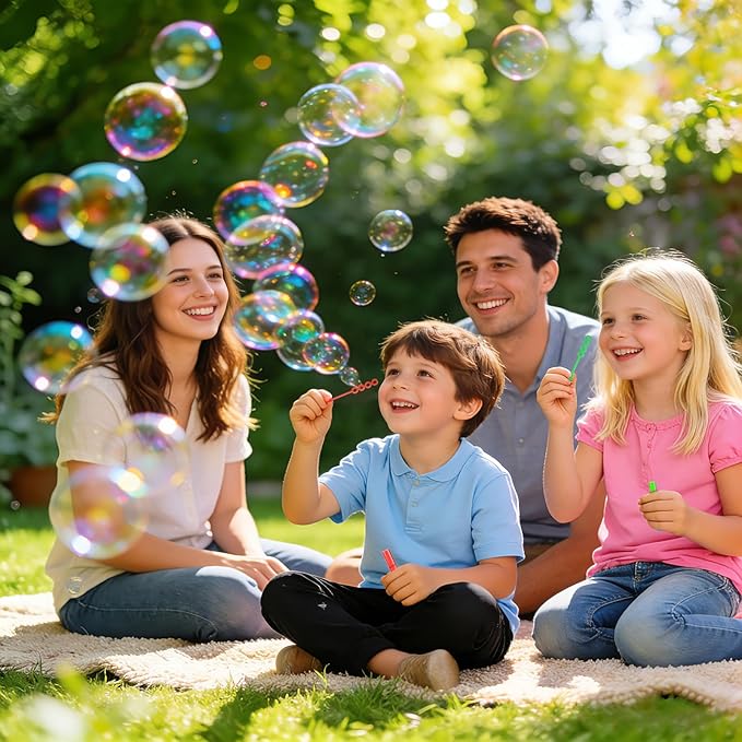 32 Pcs Mini Bubble Wadns Party Favors for Kids,8-Color Bubble Stick, Thanksgiving and New Year, Theme Birthday, Wedding, Summer Girls and Boys Carnival, Outdoor Gifts for Students