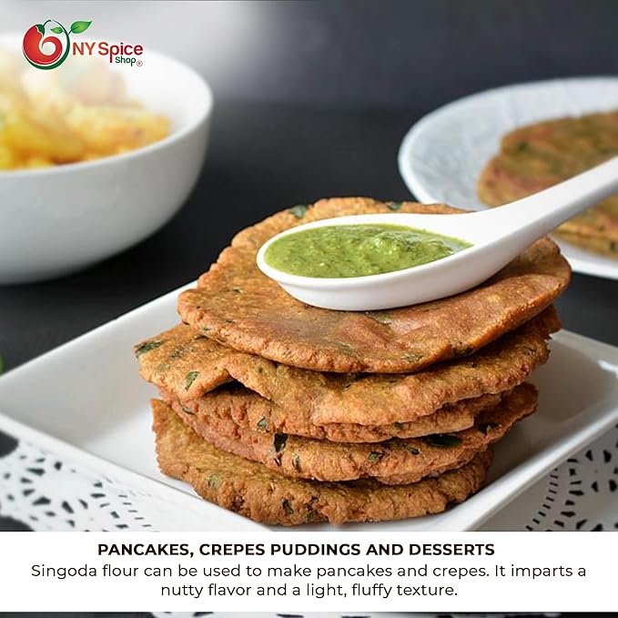 NY Spice Shop Singoda Flour - Water Chestnut Flour - Caltrop Flour - Singoda Ka Atta - Singhara Ata - All Natural Paniphal Flour
