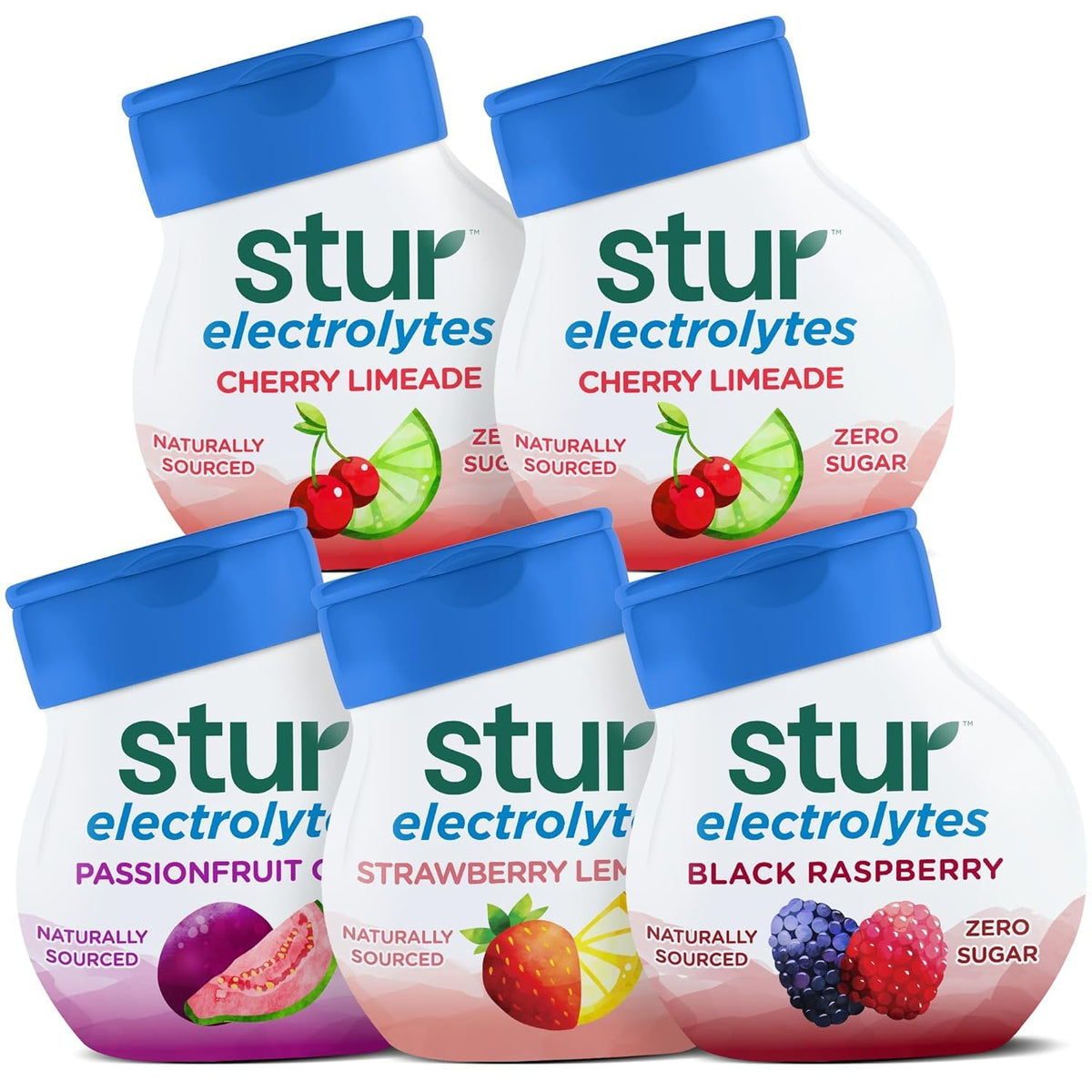 Stur Liquid Water Enhancer, Electrolyte Variety Pack, Naturally Sweetened, High in Vitamin C & Antioxidants, Sugar Free, Zero Calories, Keto, Vegan