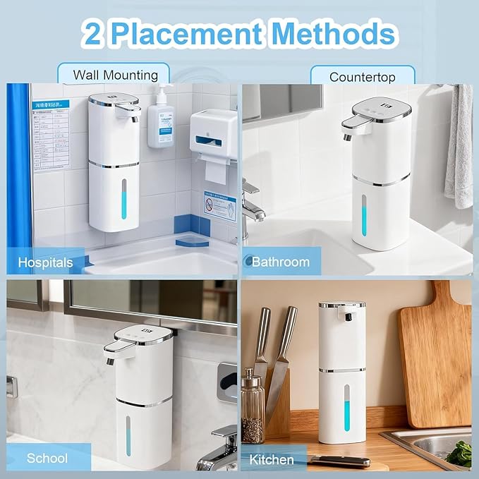 Automatic Soap Dispenser Touchless,Hands-Free,9 Multi Adjustable Volume,Waterproof Hand Soap Dispenser Compatible with Dish/Hand Soap for Bathroom and Kitchen,Easy for Toddlers (Black,Liquid)