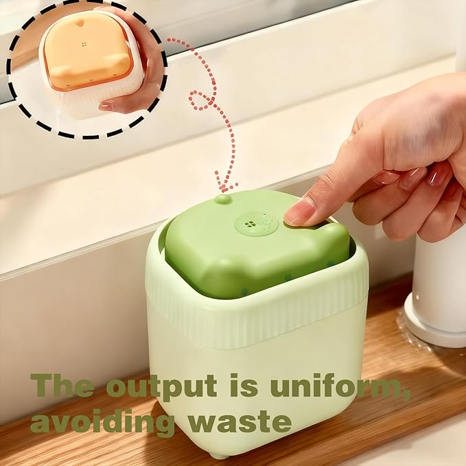 dishsoap Dispenser for Kitchen Sink, Push-Button Soap Dish,18oz / 550ml pomo para detergente de cocina，for Bathroom, Kitchen, Hotel, Office, Home and Commercial Places (Green)